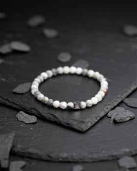 Armband mit 6 mm Opalstein - Snow 6mm